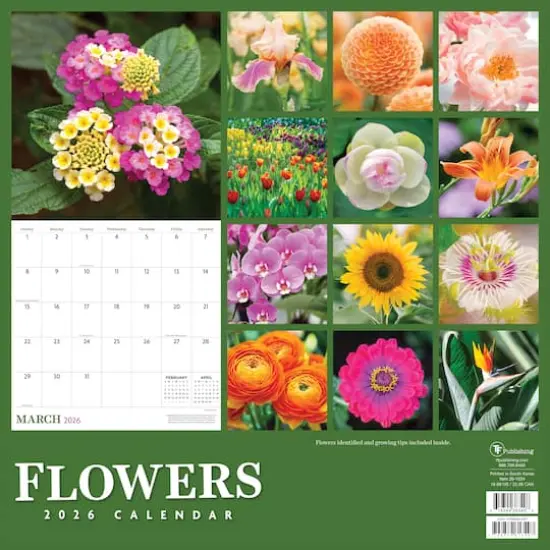 2026 Flowers Wall Calendar {6}