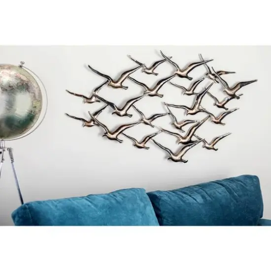 Gold Iron Coastal Birds Wall D&eacute;cor {6}