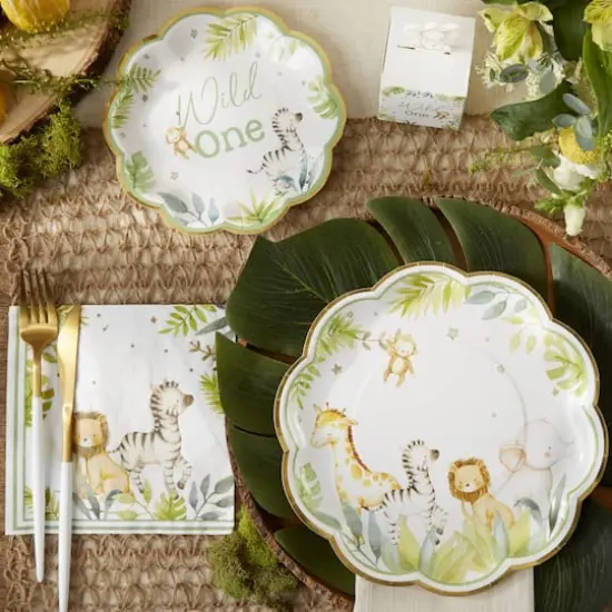 Kate Aspen 9" Safari Baby Premium Paper Plates Set, 16ct. {7}