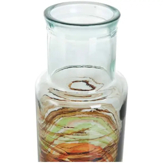 22" Multicolor Swirl Glass Cylinder Vase {5}