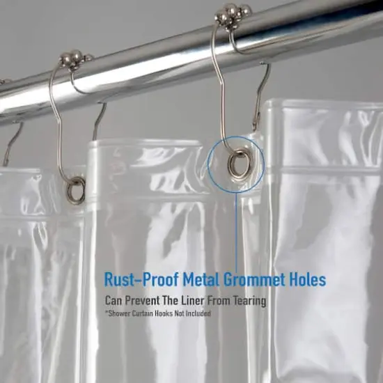 Bath Bliss PEVA Shower Curtain Liner Clear {7}