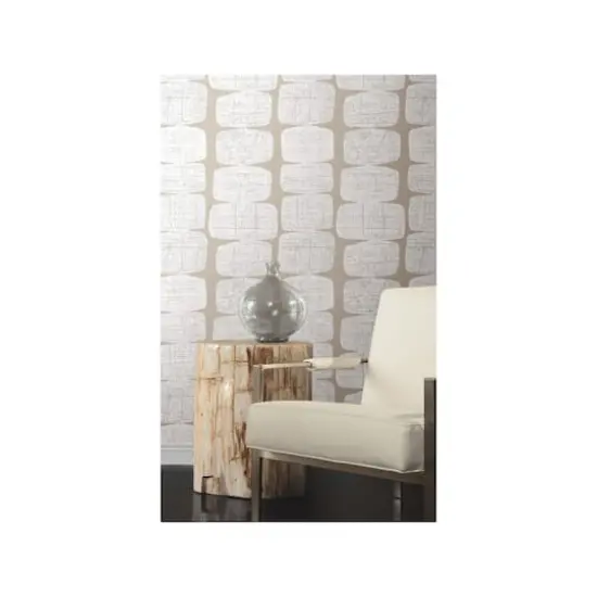 RoomMates White Mid-Century Beads Peel & Stick Wallpaper {3}