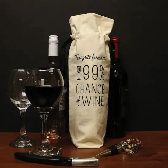 Personality Case&trade; Forecast Canvas Wine Bag {3}