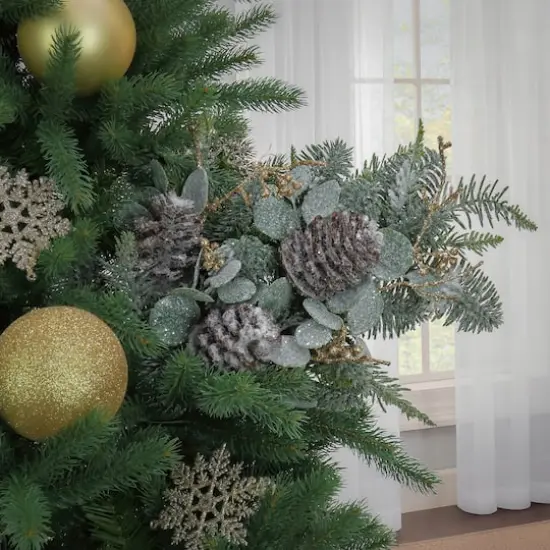 Glitter Frosted Pine & Eucalyptus Spray {3}