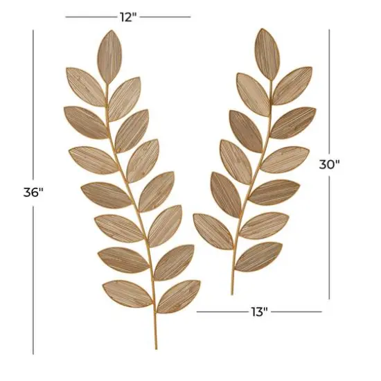 Brown Metal Coastal Wall Decor, Set of 2 36", 30"  {6}