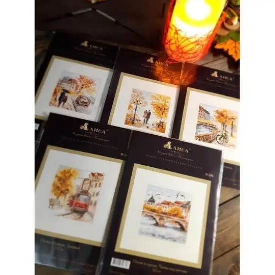 Alisa Autumn In The City Seagulls Over The Bridge Cross Stitch Kit {4}