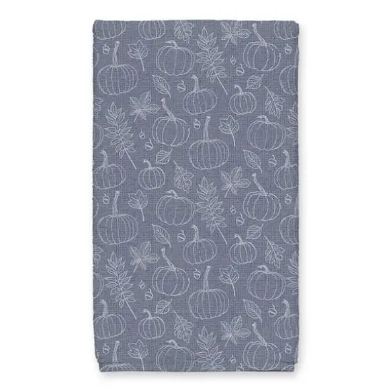 Pumpkins Blue Tea Towel Set {4}