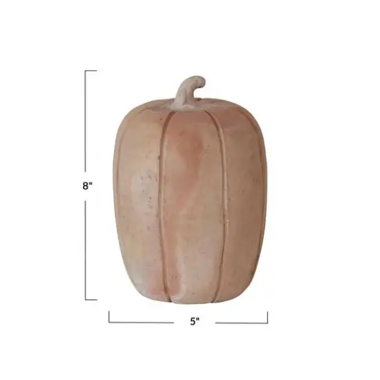 Hello Honey&reg; 8" Brown Handmade Terra Cotta Pumpkin {5}