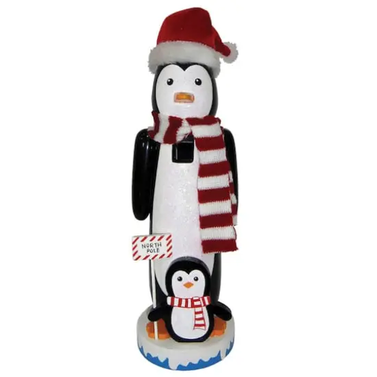 Santa's Workshop 13.5" North Pole Penguins Nutcracker {1}