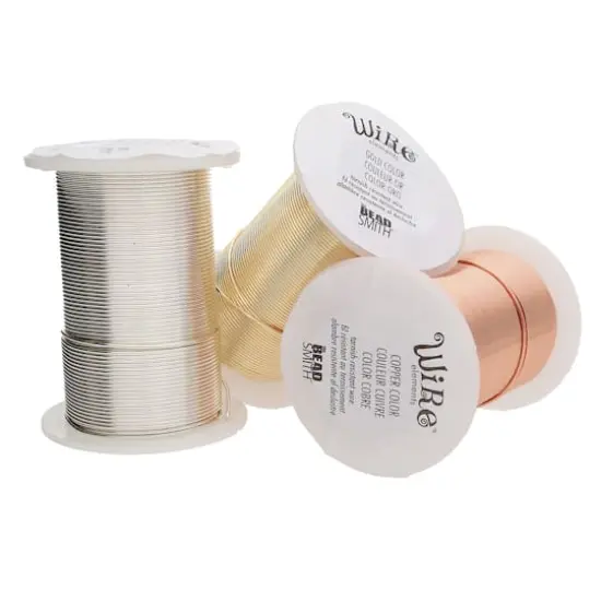 The Beadsmith&reg; Wire Elements&trade; 18 Gauge Tarnish Resistant Medium Temper Gold, Silver & Copper Wire, 12ct. {4}