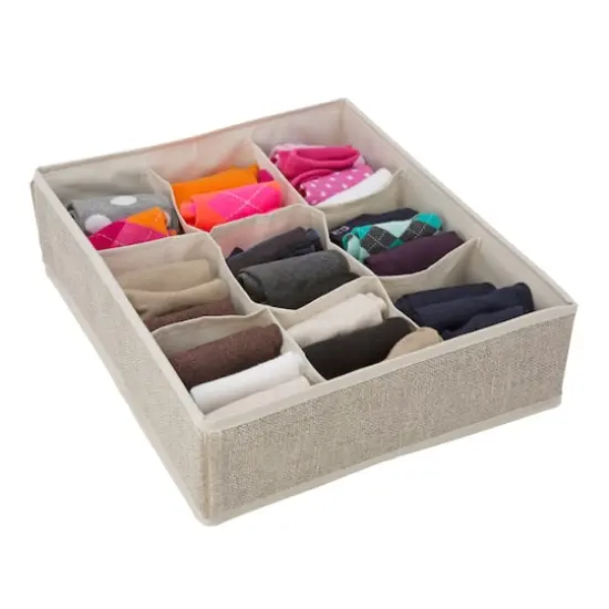 Simplify Cream 9-Compartment Drawer Organizer {1}
