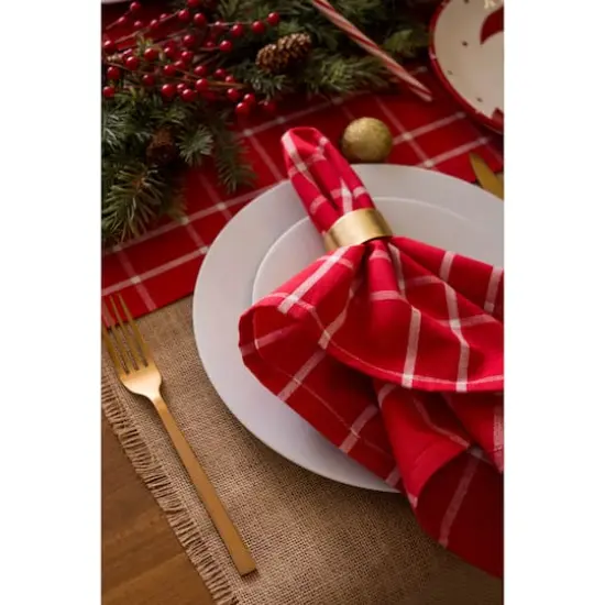 DII&reg; Holly Berry Plaid Napkin Set, 6ct. {3}
