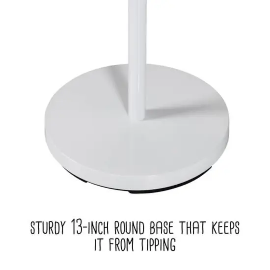 Honey Can Do 70" White Modern Standing Coat Rack {10}