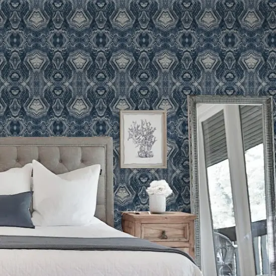 Surface Style Mineral Springs Peel & Stick Wallpaper Indigo {3}
