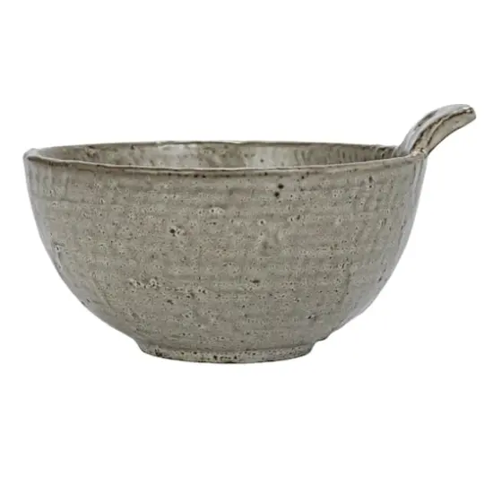 Hello Honey&reg; 5.5" Cream Stoneware Bowl with Handle {7}