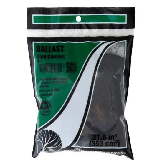 Woodland Scenics&reg; Fine Cinders Ballast & Coal Ground Cover {1}