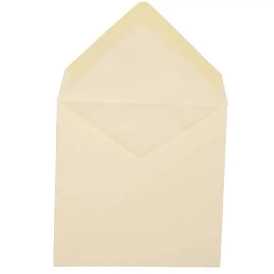 JAM Paper 5" x 5" Ivory Square Invitation Envelopes with Euro Flap {4}