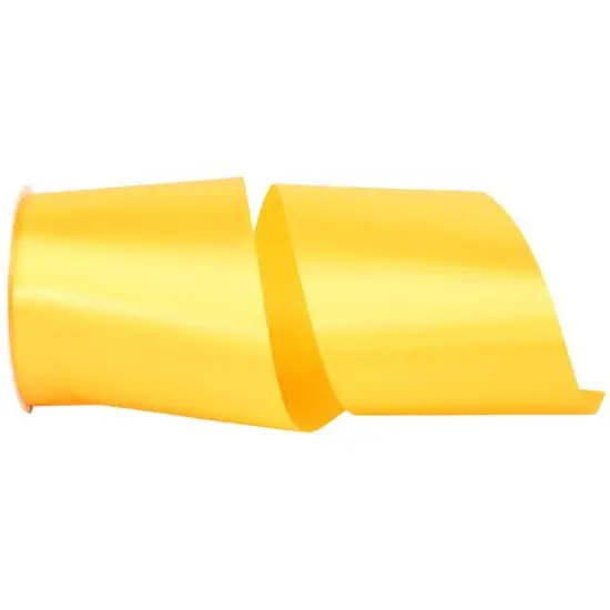 JAM Paper 4" x 50yd. Satin Allure Single Face Ribbon Gold {1}