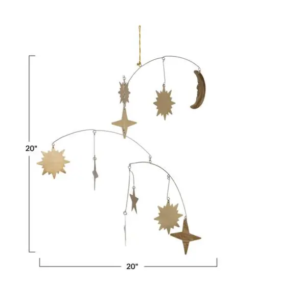 Hello Honey&reg; Gold Metal Celestial Mobile Decoration {8}