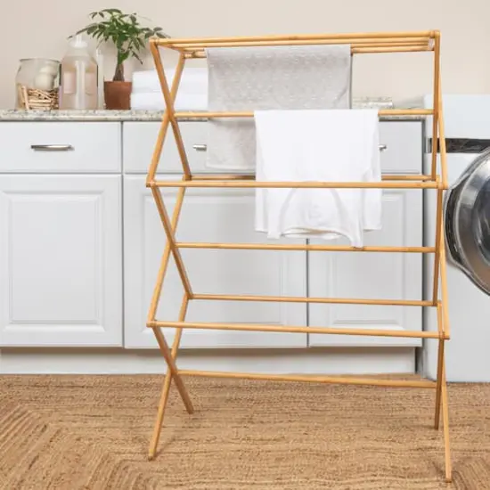 Household Essentials Drying Rack (Bamboo, 29") {4}