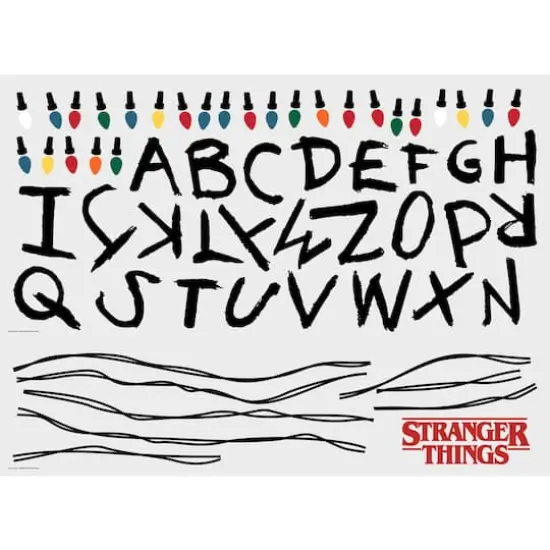 RoomMates Netflix Stranger Things Christmas Lights Peel and Stick Giant Wall Decals w/Alphabet {5}
