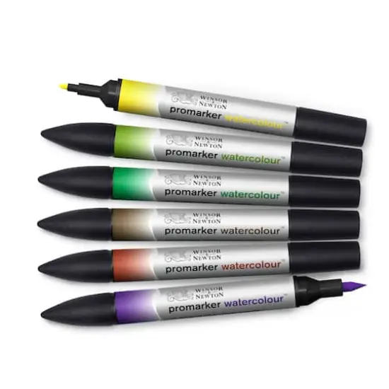 Winsor & Newton&reg; ProMarker 6 Color Foliage Watercolor Marker Set {4}