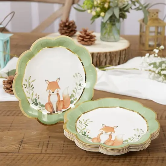 Kate Aspen&reg; 7" Woodland Baby Premium Paper Plates, 64ct. {3}
