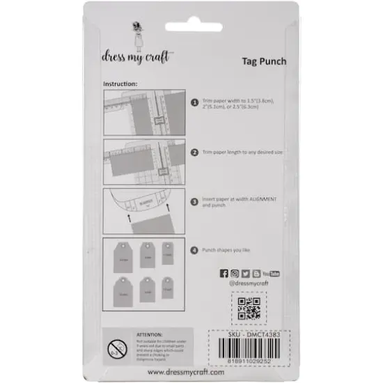 Dress My Craft&reg; Rectangular Tag Punch {3}