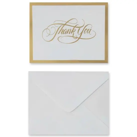 Gold Thank You Cards & Envelopes by Recollections&trade;, 4.25" x 5.5" {6}