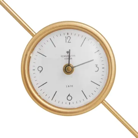 Gold Iron Modern Clock, 16" x 13" x 5" {5}