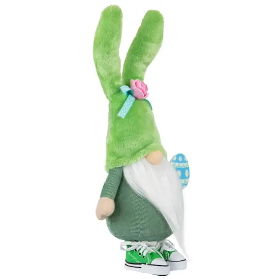 15" Green Gnome with Bunny Ears Easter Figure {5}