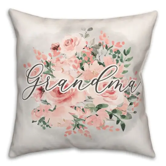 Grandma Floral Throw Pillow {1}