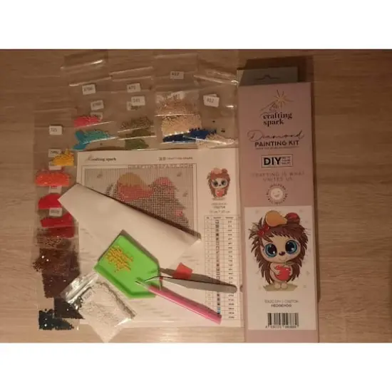 Crafting Spark Bear with a Heart Diamond Painting Kit {4}