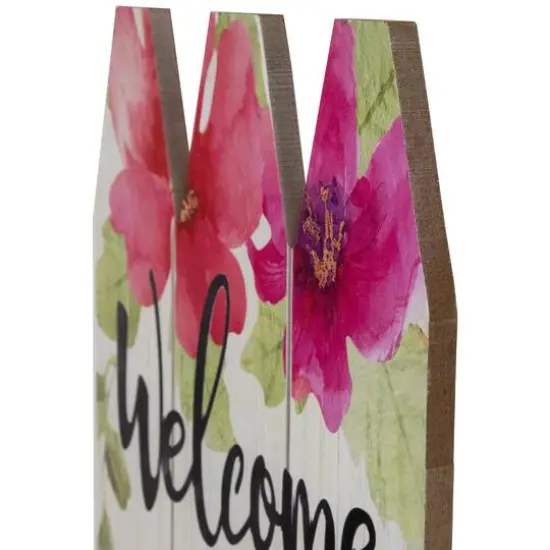 40" Welcome Spring Floral Outdoor Porch Board Sign Decoration {6}