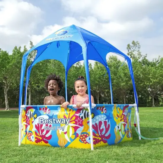 Steel Pro 6ft. UV Careful Splash-in-Shade Play Pool {4}