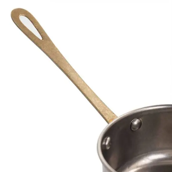 Gibson Home&reg; Normandie 3.9'' Silver and Gold Stainless Steel Mini Saucepan {10}