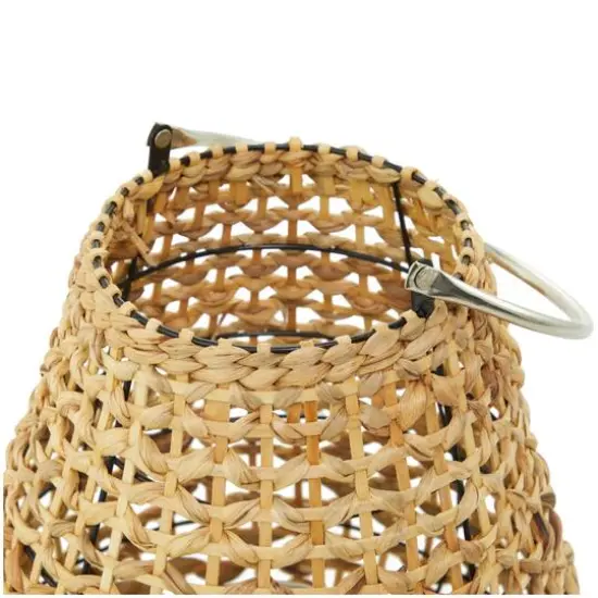 16" Natural Metal Candle Lantern {4}