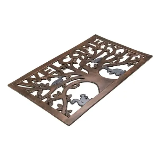 Copper Animals in Tree Welcome Doormat {4}