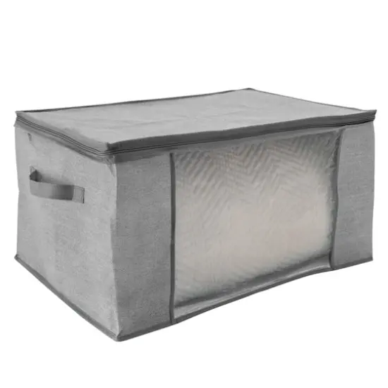 Simplify Heather Gray 2 Blanket Storage Bag Set {6}