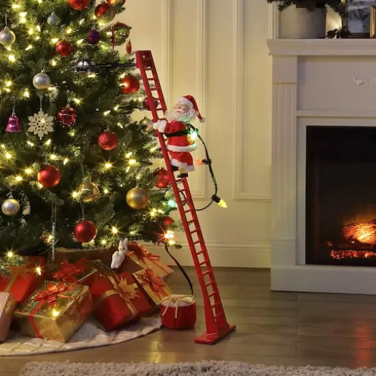 43" Super Climbing Santa with Ladder {3}