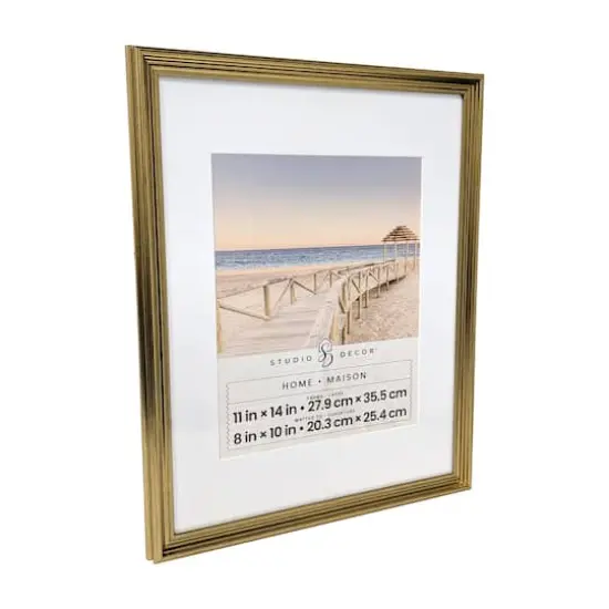 Home 8" x 10" Gold Beatrice Frame with Mat by Studio D&eacute;cor&reg; {4}