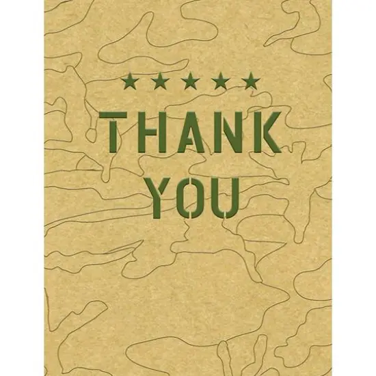 JAM Paper 'Go Green' Camo Thank You Card Set, 16ct. {1}