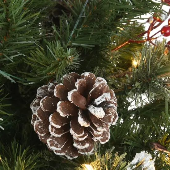 3ft. Pre-Lit Meadow Basin Artificial Christmas Tree in Tall Planter, Warm White LED Lights {5}