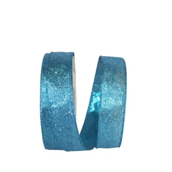 JAM Paper 1.5" x 25yd. Glitter Lam&eacute; Wired Ribbon Black {2}