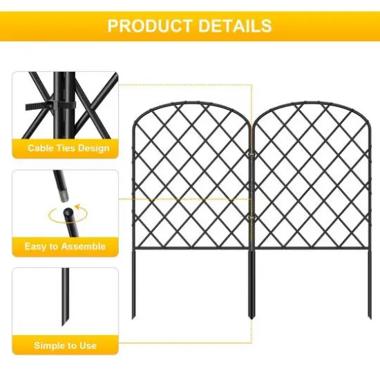 NEX&trade; Metal Rhombic Pet Guard & Garden Stake Fence, 25ct. {4}
