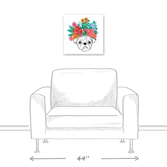 Florence Pug 8 Canvas Wall Art {6}