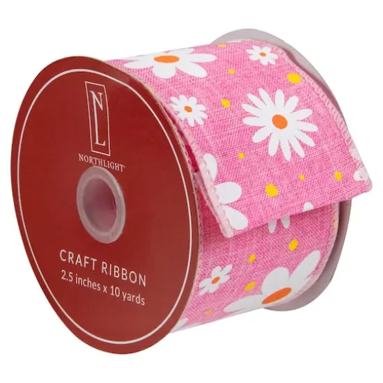 2.5" x 10yd. Floral Spring Easter Wired Craft Ribbon {4}