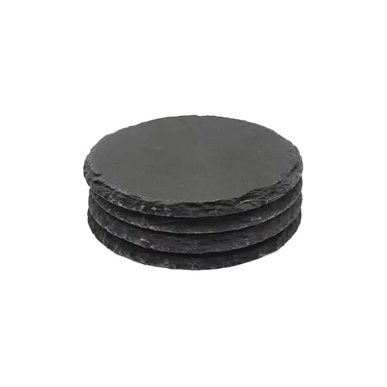 4" Round Slate Coasters, 4ct. by Make Market&reg; {4}