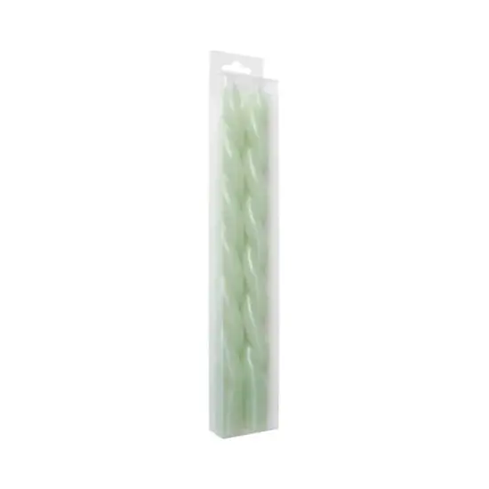 10" Unscented Twist Taper Candles, 2ct. by Ashland® Light Green {3}