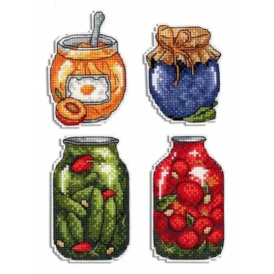 MP Studia Jam Bottles Plastic Canvas Counted Cross Stitch Kit {1}